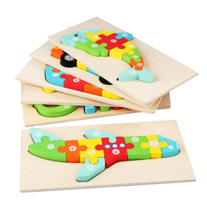 Colored Educational Wooden Puzzle Toys